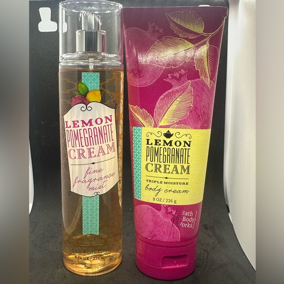 Bath & Body Works Other - 🆕Bath & Body Works 🍋 Lemon Pomegranate mist & body cream set ✨retired scent✨